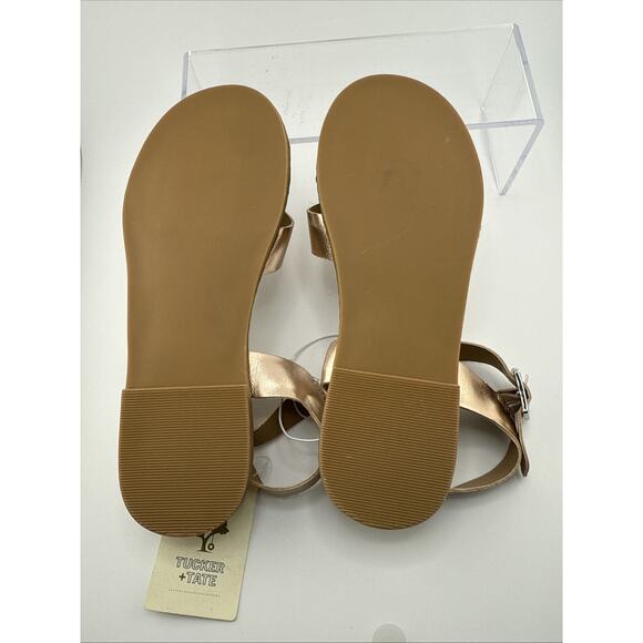 Tucker + Tate Arya Girls Cross Strap Rose Gold 3M Faux Leather Sandals‎ NWOB - Picture 8 of 8